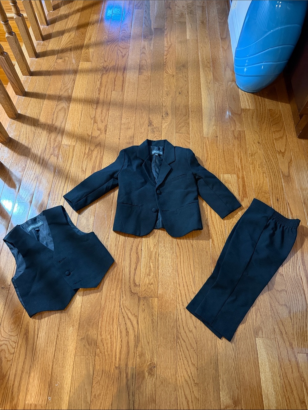 Classic Black Boys' 3-Piece Suit - Jacket, Vest & Pants
